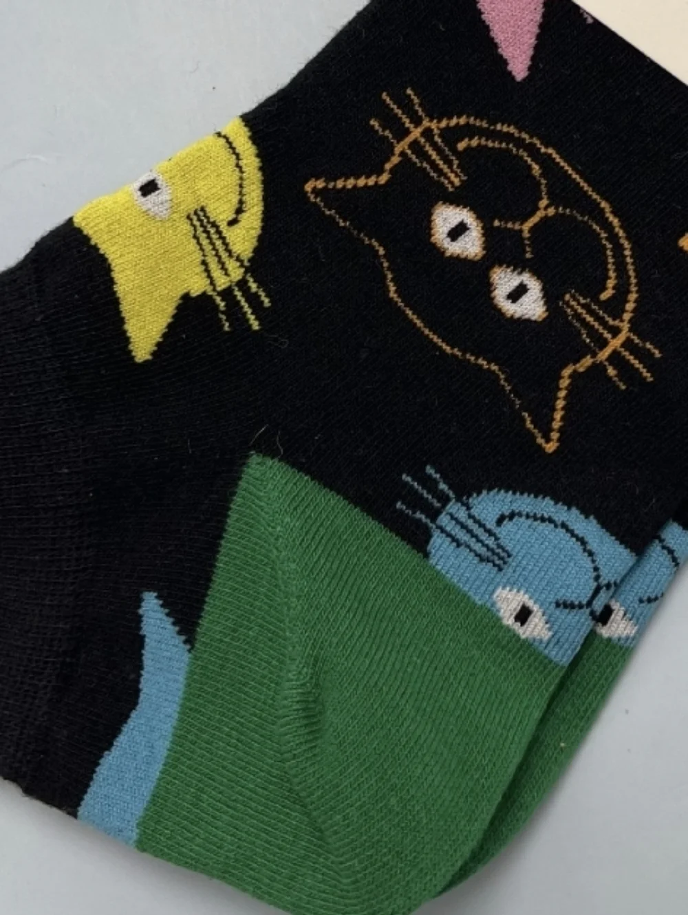 Happy Socks Colorful Cat Faces Low Socks